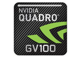 Insignia/logotipo adhesivo de caja abovedada con efecto cromado de 1"x1" para nVidia Quadro GV100