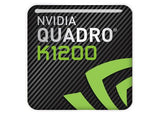 Insignia/logotipo adhesivo de caja abovedada con efecto cromado de 1"x1" para nVidia Quadro K1200