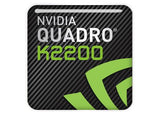 Insignia/logotipo adhesivo de caja abovedada con efecto cromado de 1"x1" para nVidia Quadro K2200
