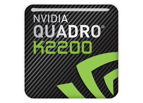 nVidia Quadro K2200 1"x1" Chrome Effect Domed Case Badge / Sticker Logo