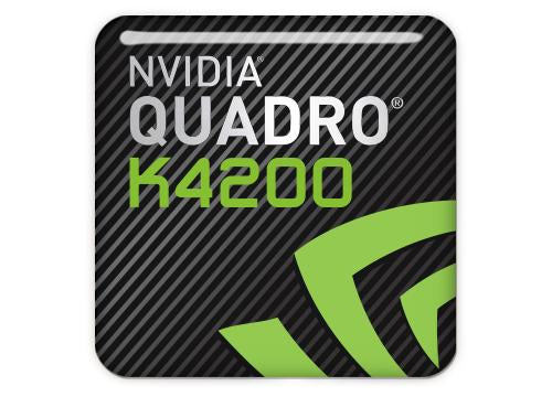 nVidia Quadro K4200 1"x1" Chrome Effect Domed Case Badge / Sticker Logo