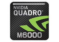 nVidia Quadro M6000 1"x1" Chrome Effect Domed Case Badge / Sticker Logo