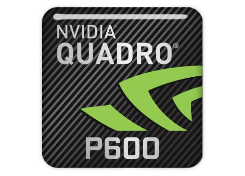 nVidia Quadro P600 1"x1" Chrome Effect Domed Case Badge / Sticker Logo